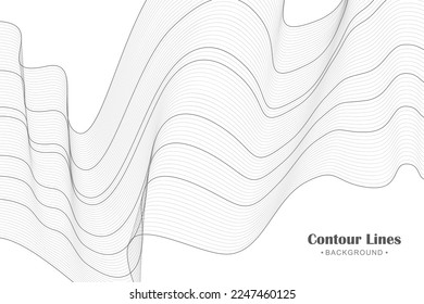 Abstract contour line background illustration