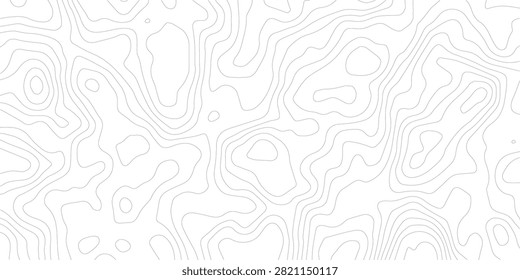Abstract contour lines create a seamless topographic map pattern with varied elevation changes. Useful for scientific or geographic presentations.