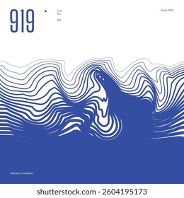 Abstract contour lines resembling dynamic waves
