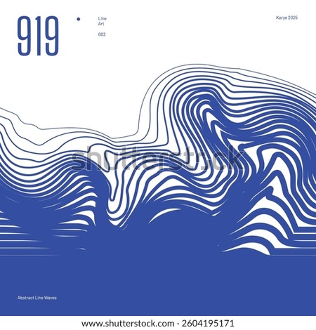 Abstract contour lines resembling dynamic waves