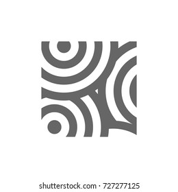 Abstract Contour Square Logo