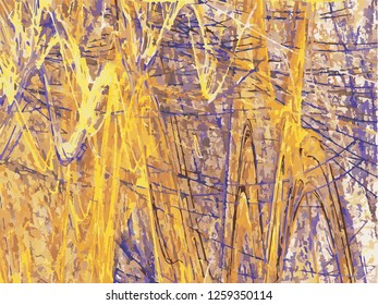 Abstract contrast colorful background on white backdrop. Rectangular horizontal shape. Average rough design. Vector.
