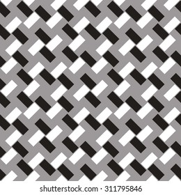 Abstract contrast corner stroke geometric background. Seamless pattern.