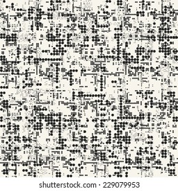 Abstract contrast different dot noise textured background. Seamless pattern. Vector.