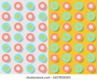 Abstract contrast geometric minimal colorful background. Punchy pastel style vector design