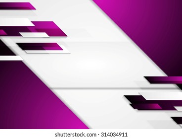Abstract contrast geometric violet background. Vector tech design