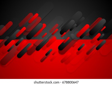 Abstract contrast red and black tech corporate background. Geometric vector design