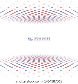 Abstract contrast red blue halftone cover design decoration. You can use for ad, poster, cover design, artwork, template. illustration vector eps10