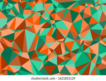 Abstract contrasting colors triangle background. Low poly style.Vector illustration.