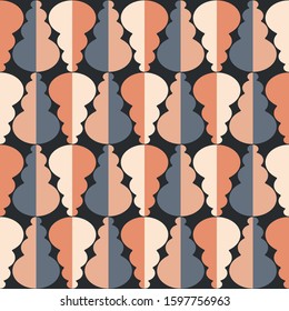 Abstract contrasting patterns. Flat, simple geometric design. Vector seamless pattern for textile, wallpaper, wrapping paper, prints, fabric, web background or another accent etc.