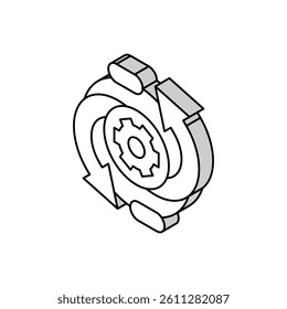 abstract converter isometric icon vector. abstract converter sign. isolated symbol illustration