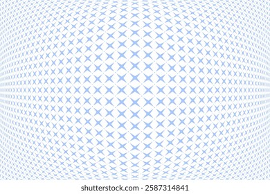 Abstract Convex Geometric Blue Pattern with 3D Illusion Effect. Abstract Textured Background. Vector Art.
