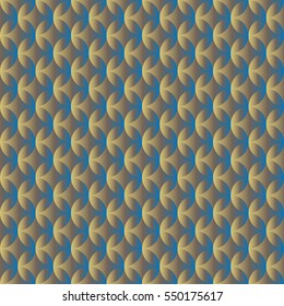 Abstract convex seamless vector pattern in vintage gradient fashion style. 