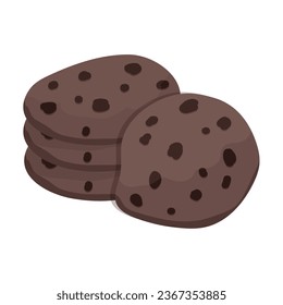 Abstract cookie with chocolate crumb.
