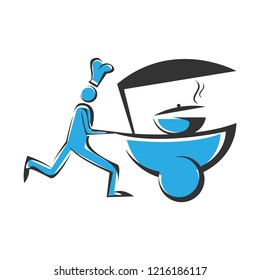 Abstract cooking chef vector illustrations design. Delivery cooking meal and food delivery