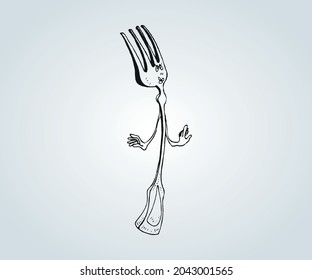abstraktes Kochobjekt und -instrument zur Illustration