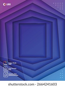 abstract cool background design template with stacked geometric shapes