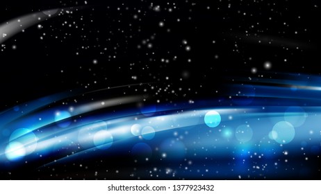 Abstract Cool Blue Defocused Background Vector