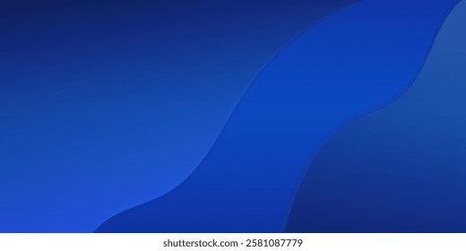 abstract cool blue wave gradient background for business