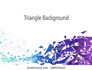 Abstract and Cool colour triangle background. 