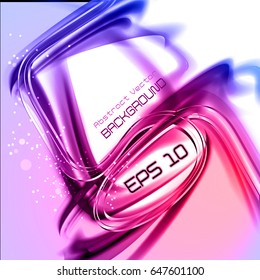 Abstract cool dynamic background. Expressive vector frame with contrast purple lines.