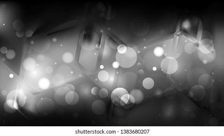 Abstract Cool Grey Bokeh Defocused Lights Background Vector