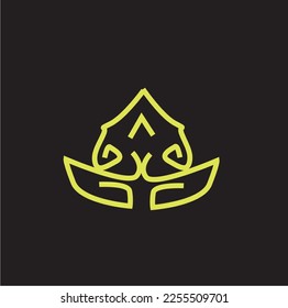 Abstract cool logo design with black background