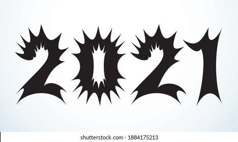 Abstract cool old rough angry hard bold fear flash burst. Scratchy dark black ink prick numeral script emblem logo. Creative music band bat dragon hand drawn retro artist trendy graffiti print decor