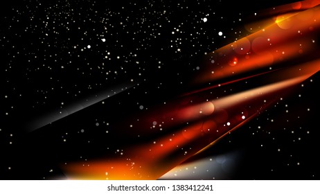 Abstract Cool Orange Blurred Lights Background Image