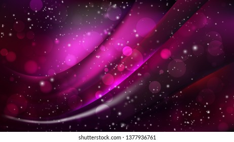 Abstract Cool Pink Blurred Bokeh Background Vector