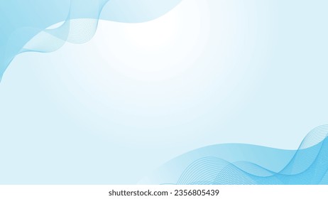 Resumen De Fondo Azul Llanto Frío. Onda azul abstracta con fondo de líneas curvas