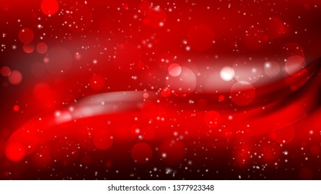 Abstract Cool Red Bokeh Defocused Lights Background Design