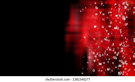 Abstract Cool Red Letters Background