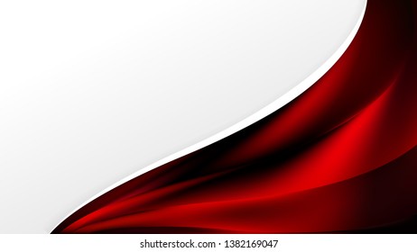 Abstract Cool Red Wave Business Background Illustration