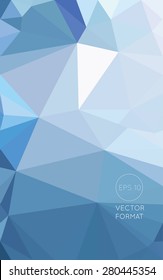 Abstract cool tone triangular low poly style vector background,Vector illustration