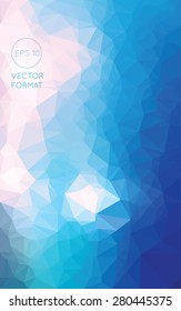 Abstract cool tone triangular low poly style vector background,Vector illustration