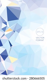 Abstract cool tone triangular low poly style vector background,Vector illustration