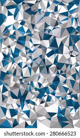 Abstract cool tone triangular low poly style vector background,Vector illustration