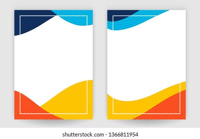 Abstract cool wave with line vector background