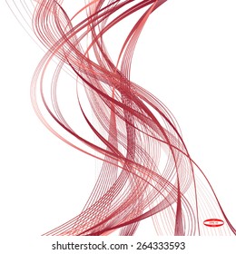 abstract copper line marsala wave raspberry band on white background vector