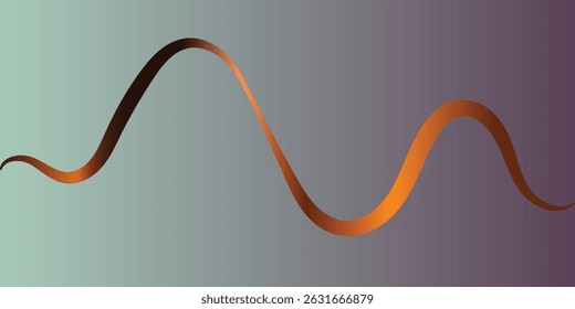 Abstract Copper-Colored Line Art on Gray Background. This image showcases dynamic, copper-colored lines that flow and curve against a muted gray backdrop.