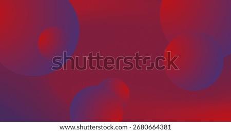 Abstract Copy Space background with 3d balls Red and blue Gradient