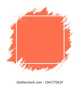 Abstract coral hand drawn texture, isolated on white background, grunge textured backdrop
