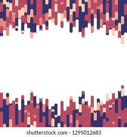 Abstract coral lines brush background with different elements