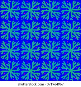 Abstract coral pattern blue background