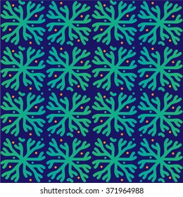 Abstract coral pattern blue background