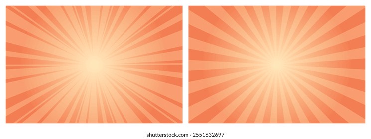 Abstract Coral Red Sunburst background. Editable Sunburst background, Sunburst, Sunbeam