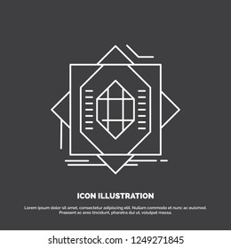 Abstract, core, fabrication, formation, forming Icon. Line vector symbol for UI and UX, website or mobile application