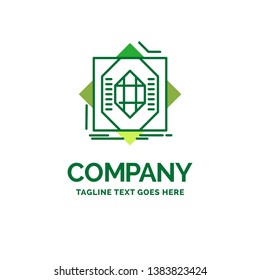Abstract, core, fabrication, formation, forming Flat Business Logo template. Creative Green Brand Name Design.