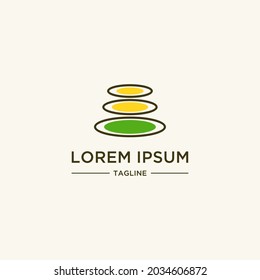 Abstract Corn logo design. Corn grain icon vector design. Outline design